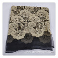 fancy net fabric black gold kids dress fabric lace fabric for dress embroidery